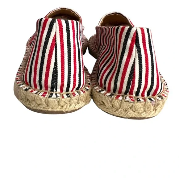 J.‎ Crew Striped Red White Canvas Espadrille Flats Size 7.5 - Picture 5 of 8